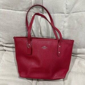 Coach Cherry Red Tote Bag